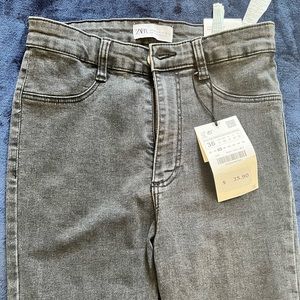 Zara super elastic black washed jeans